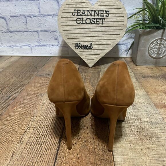 Schutz Lou Pump In dark tan/brown Suede Heels Size US 8.5 B - Picture 11 of 12